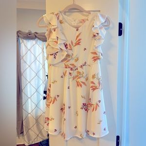 GB girls size 12 cute floral ruffle sleeve dress.